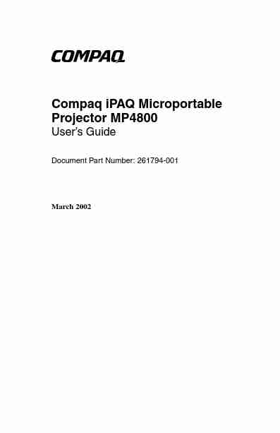 Compaq Projector MP4800-page_pdf